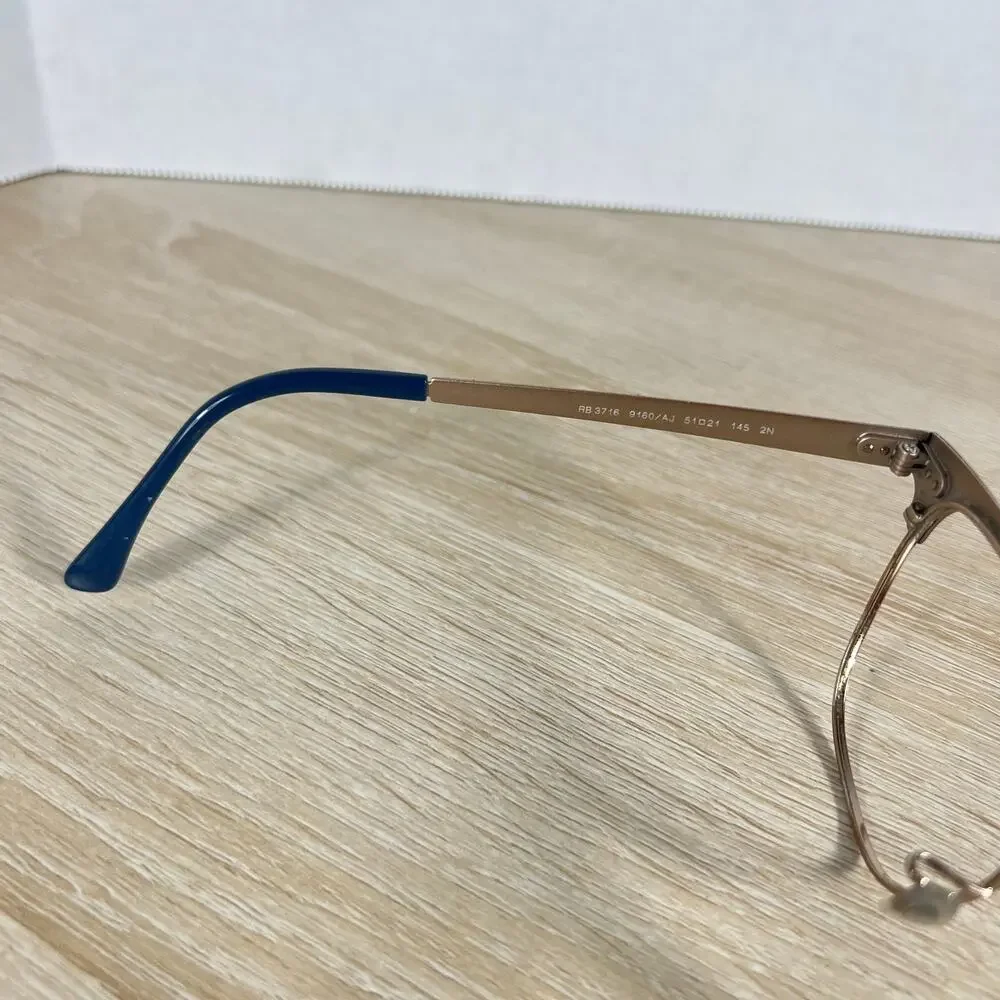 Ray-Ban RB3716 9160/AJ Metal Clubmaster Sunglasses Frames Only 51-21-145 Italy
